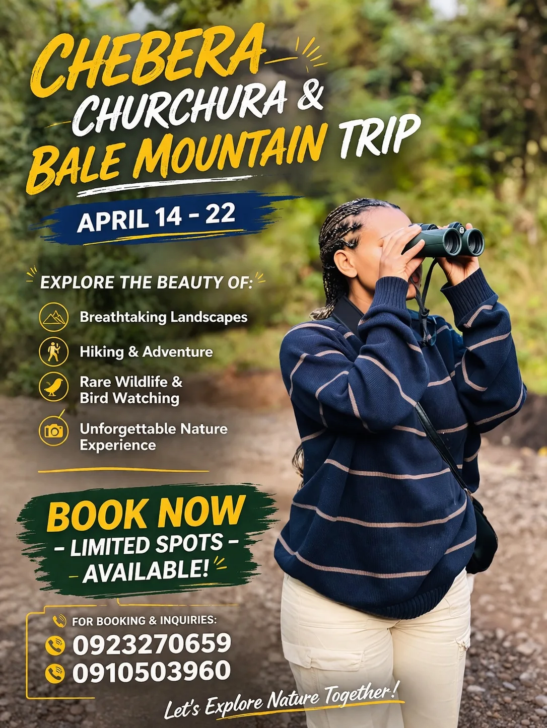 🌿✨ 4 DAYS WILD EXPEDITION🔴FULL ITINERARY 🌍 Chebera Churchura National Park